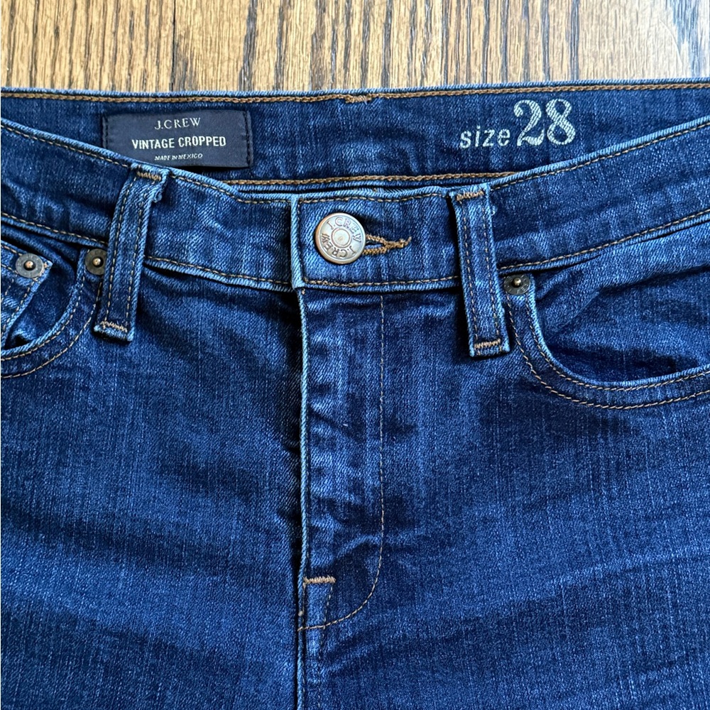 J Crew vintage crop denim size 28